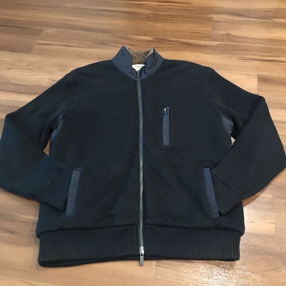 Faconnable Zip Up Black Sweater Jacket